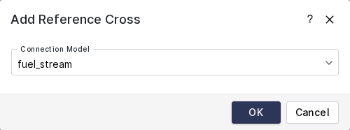 create reference cross dialog