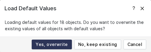 load defaults dialog