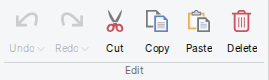 project toolbar group edit